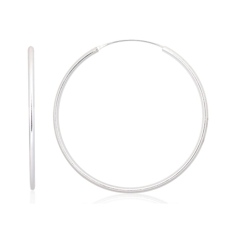 Sidabriniai auskarai –žiedai 2203923, Sidabras 925°