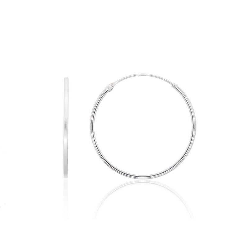 Sidabriniai auskarai –žiedai 2203950, Sidabras 925°