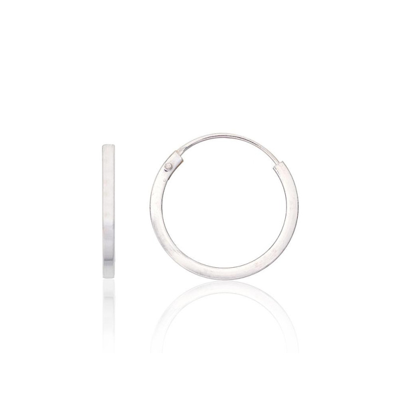 Sidabriniai auskarai –žiedai 2203963, Sidabras 925°