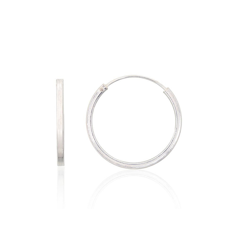 Sidabriniai auskarai –žiedai 2203965, Sidabras 925°