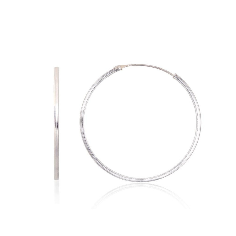 Sidabriniai auskarai –žiedai 2203969, Sidabras 925°