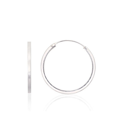 Sidabriniai auskarai –žiedai 2203985, Sidabras 925°