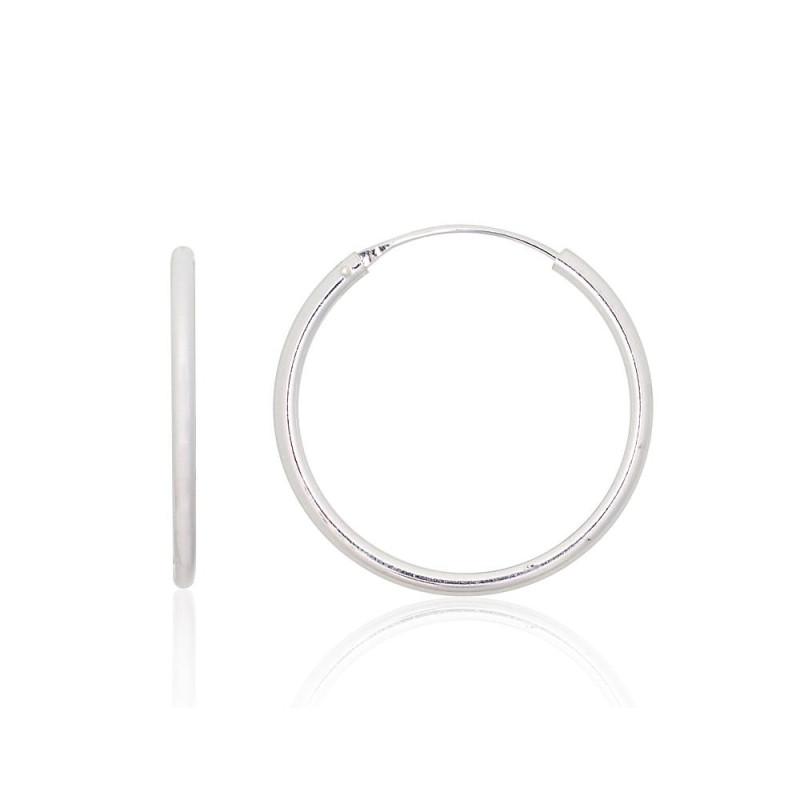 Sidabriniai auskarai –žiedai 2203917, Sidabras 925°