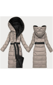 LONG JACKET WITH HOOD BLACK (PM7231) striukė LONG JACKET WITH HOOD BLACK (PM7231) striukė