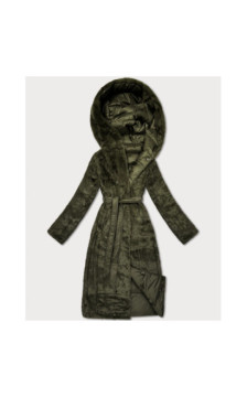LONG JACKET WITH HOOD BLACK (PM7231) striukė