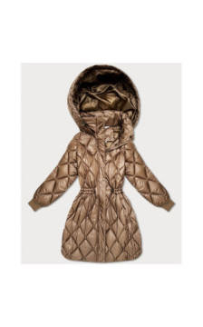 LONG JACKET WITH HOOD BLACK (PM7231) striukė