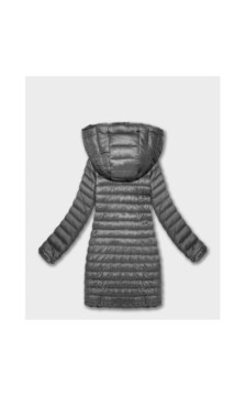 LONG JACKET WITH HOOD BLACK (PM7231) striukė