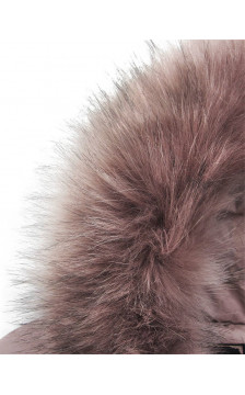 LONG QUILTED HOODED WINTER JACKET VINTAGE PINK (7751BIG) striukė LONG QUILTED HOODED WINTER JACKET VINTAGE PINK (7751BIG) striukė