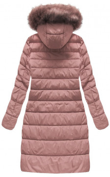 QUILTED HOODED JACKET VINTAGE PINK (7754BIG ) striukė QUILTED HOODED JACKET VINTAGE PINK (7754BIG ) striukė