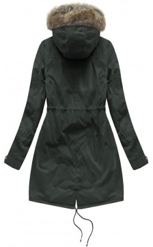 FUR HOODED PARKA ARMY (7602BIG) striukė FUR HOODED PARKA ARMY (7602BIG) striukė