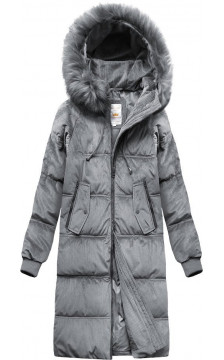 STRIPED JACKET WITH HOOD GRAY (7763) striukė