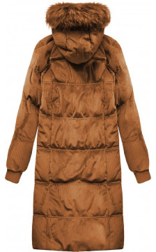 STRIPED JACKET WITH CARAMEL HOOD (7763) striukė STRIPED JACKET WITH CARAMEL HOOD (7763) striukė