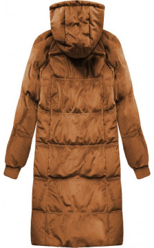 STRIPED JACKET WITH CARAMEL HOOD (7763) striukė STRIPED JACKET WITH CARAMEL HOOD (7763) striukė