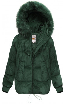 STRIPED JACKET WITH DARK GREEN (7696) striukė