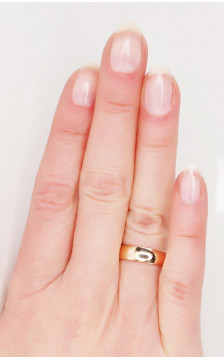 Auksinis sutuoktuvių žiedas 1100271(Au-R), Raudonas Auksas 585°