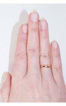 Auksinis sutuoktuvių žiedas 1100542(Au-R), Raudonas Auksas 585°