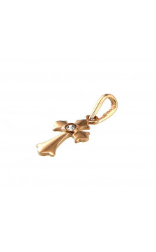 Auksinis pakabukas 1300176(Au-R)_CZ, Raudonas Auksas 585°, Cirkonai