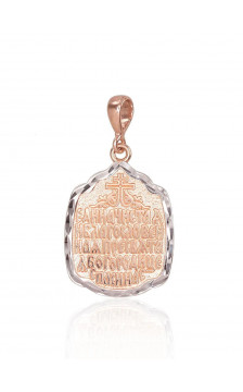 Auksinis pakabukas 1300505(Au-R+PRh-W), Raudonas Auksas 585°, rodis (padengti)