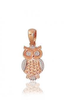 Auksinis pakabukas 1300609(Au-R+PRh-W), Raudonas Auksas 585°, rodis (padengti)