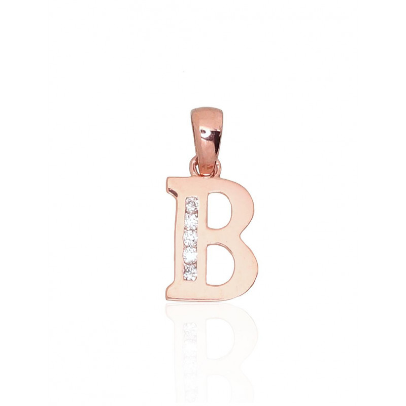 Auksinis pakabukas 1300746(Au-R)_CZ, Raudonas Auksas 585°, Cirkonai