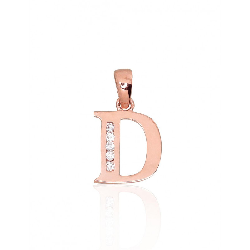 Auksinis pakabukas 1300748(Au-R)_CZ, Raudonas Auksas 585°, Cirkonai