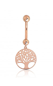 Auksinių auskarų vėrimas į bambą 1930059(Au-R), Raudonas Auksas 585°