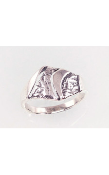 Sidabrinis žiedas 2100922(POx-Bk), Sidabras 925°, oksidas (padengti)