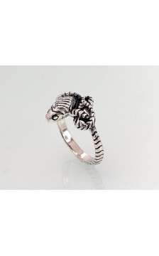 Sidabrinis žiedas 2101382(POx-Bk), Sidabras 925°, oksidas (padengti)