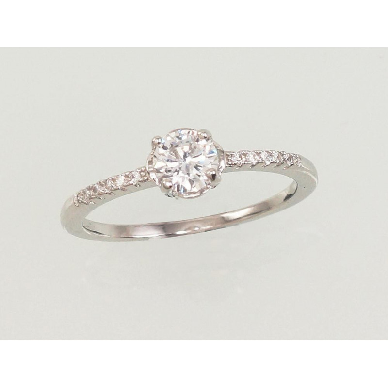 Sidabrinis žiedas 2101551(PRh-Gr)_CZ, Sidabras 925°, rodis (padengti), Cirkonai