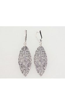 Sidabriniai auskarai ant cilindrinės spynos 2203038(POx-Bk), Sidabras 925°, oksidas (padengti)