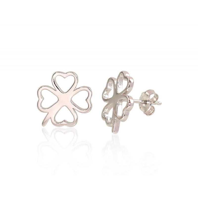 Sidabriniai auskarai –pusetai 2203148(PRh-Gr), Sidabras 925°, rodis (padengti)