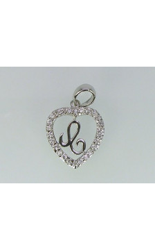 Sidabrinis pakabukas 2300079(PRh-Gr)_CZ, Sidabras 925°, rodis (padengti), Cirkonai