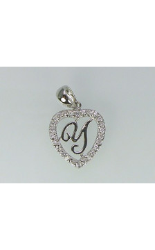 Sidabrinis pakabukas 2300082(PRh-Gr)_CZ, Sidabras 925°, rodis (padengti), Cirkonai