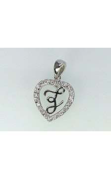 Sidabrinis pakabukas 2300083(PRh-Gr)_CZ, Sidabras 925°, rodis (padengti), Cirkonai