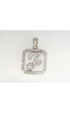 Sidabrinis pakabukas 2300114(PRh-Gr)_CZ, Sidabras 925°, rodis (padengti), Cirkonai