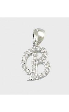 Sidabrinis pakabukas 2300308(PRh-Gr)_CZ, Sidabras 925°, rodis (padengti), Cirkonai