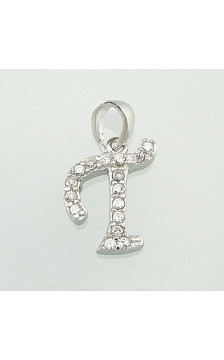 Sidabrinis pakabukas 2300324(PRh-Gr)_CZ, Sidabras 925°, rodis (padengti), Cirkonai