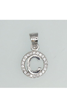 Sidabrinis pakabukas 2300505(PRh-Gr)_CZ, Sidabras 925°, rodis (padengti), Cirkonai