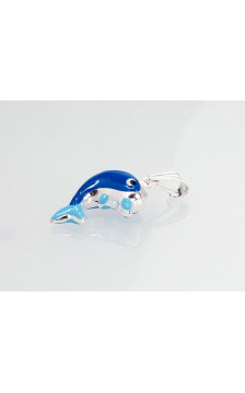 Sidabrinis pakabukas 2301150_ML-B+ML-LB, Sidabras 925°, Juvelyrinė emalė