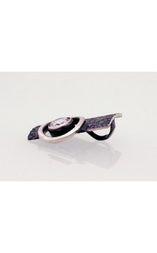 Sidabrinis pakabukas 2301533(Matt+POx-MattBk)_CZ, Sidabras 925°, oksidas (padengti), Cirkonai