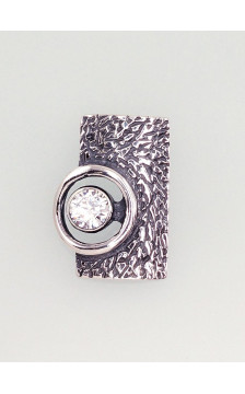 Sidabrinis pakabukas 2301533(POx-Bk)_CZ, Sidabras 925°, oksidas (padengti), Cirkonai