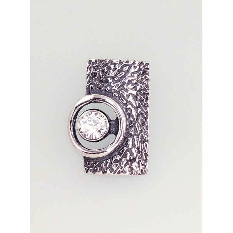 Sidabrinis pakabukas 2301533(POx-Bk)_CZ, Sidabras 925°, oksidas (padengti), Cirkonai