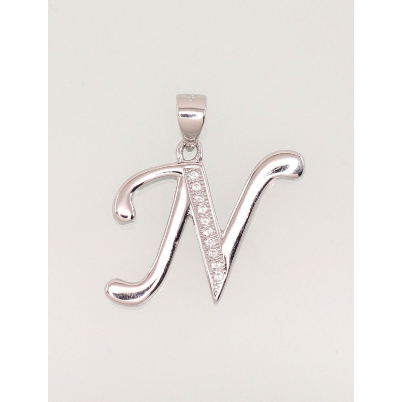 Sidabrinis pakabukas 2301618(PRh-Gr)_CZ, Sidabras 925°, rodis (padengti), Cirkonai