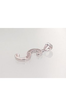 Sidabrinis pakabukas 2301622(PRh-Gr)_CZ, Sidabras 925°, rodis (padengti), Cirkonai