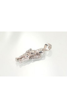 Sidabrinis pakabukas 2301737(PRh-Gr)_CZ, Sidabras 925°, rodis (padengti), Cirkonai