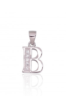 Sidabrinis pakabukas 2301833(PRh-Gr)_CZ, Sidabras 925°, rodis (padengti), Cirkonai