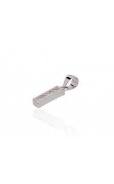 Sidabrinis pakabukas 2301840(PRh-Gr)_CZ, Sidabras 925°, rodis (padengti), Cirkonai