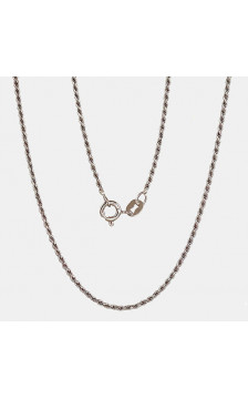 Sidabrinė grandinėlė Rope 1,3 mm 2400055(PRh-Gr), Sidabras 925°, rodis (padengti)