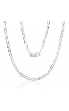 Sidabrinė grandinėlė Curb 2.5 mm , briaunų apdirbimas deimantu 2400073, Sidabras 925°