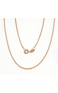 Sidabrinė grandinėlė Spiga 1,1 mm 2400074(PAu-R), Sidabras 925°, raudonas auksas (padengti)